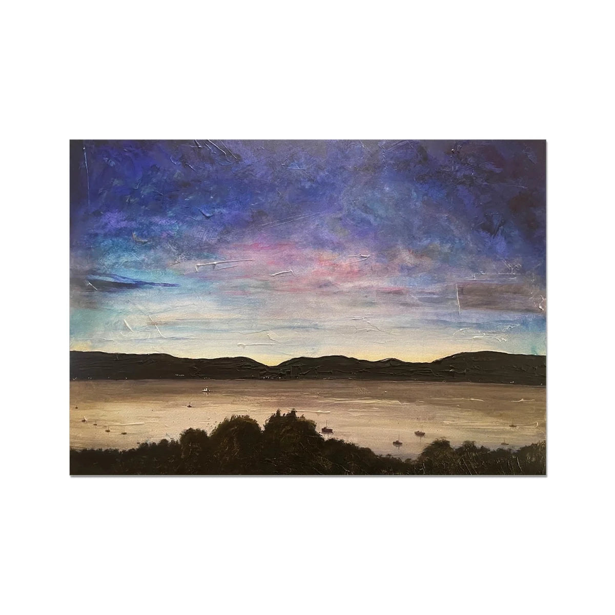River Clyde Twilight Fine Art Print - Gallery Scotland Worldwide Shipping Scottish Artist Prints and Paintings Collection by Hunter