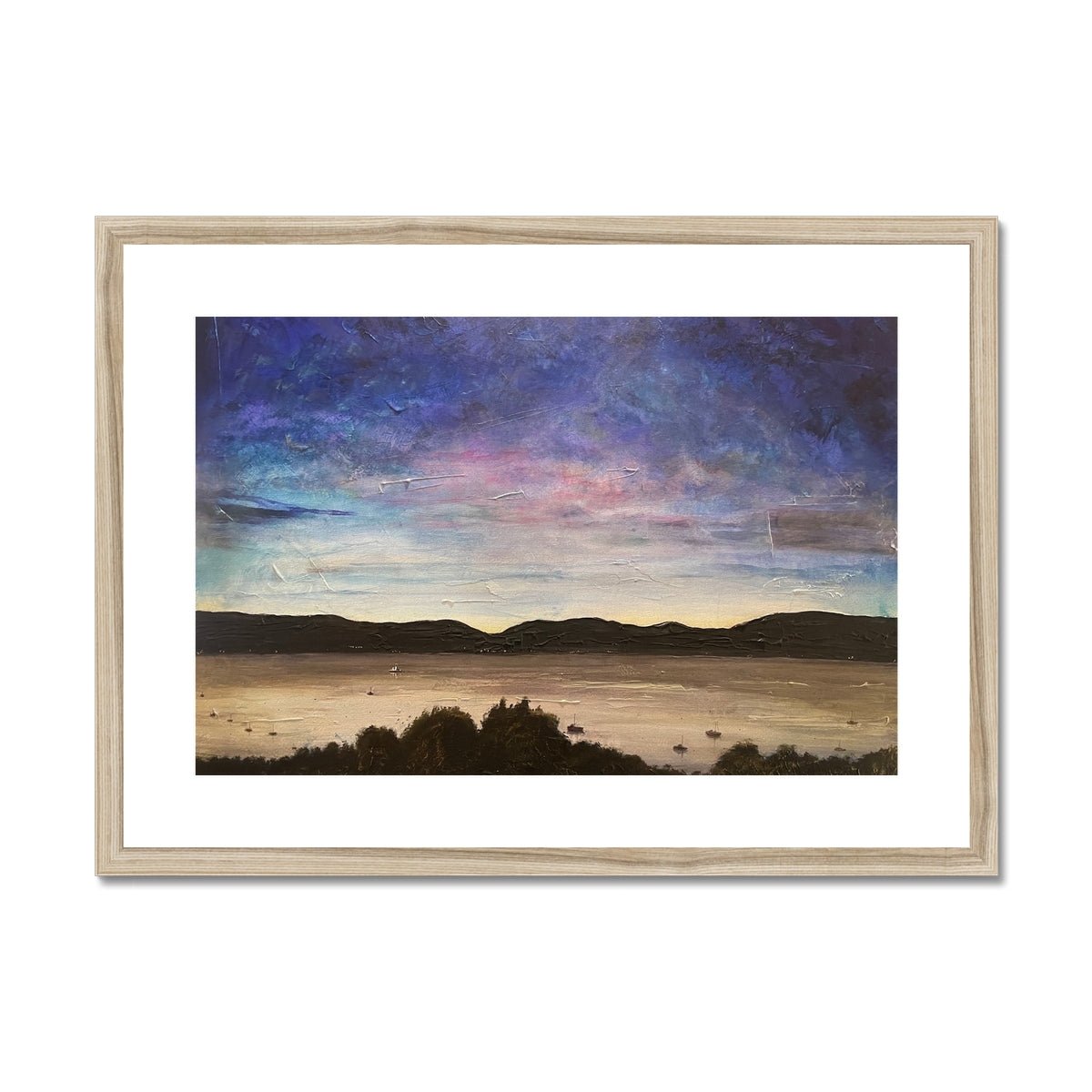 River Clyde Twilight Painting | Framed & Mounted Prints From Scotland