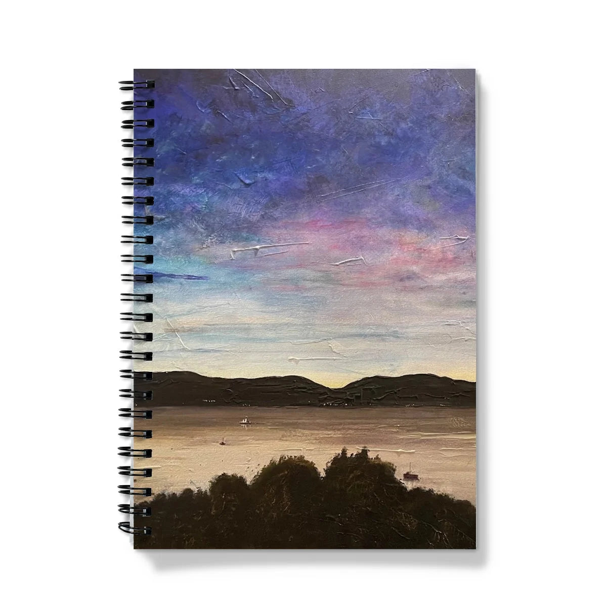 River Clyde Twilight Notebook - Art Gallery Scotland Worldwide Shipping Scottish Prints