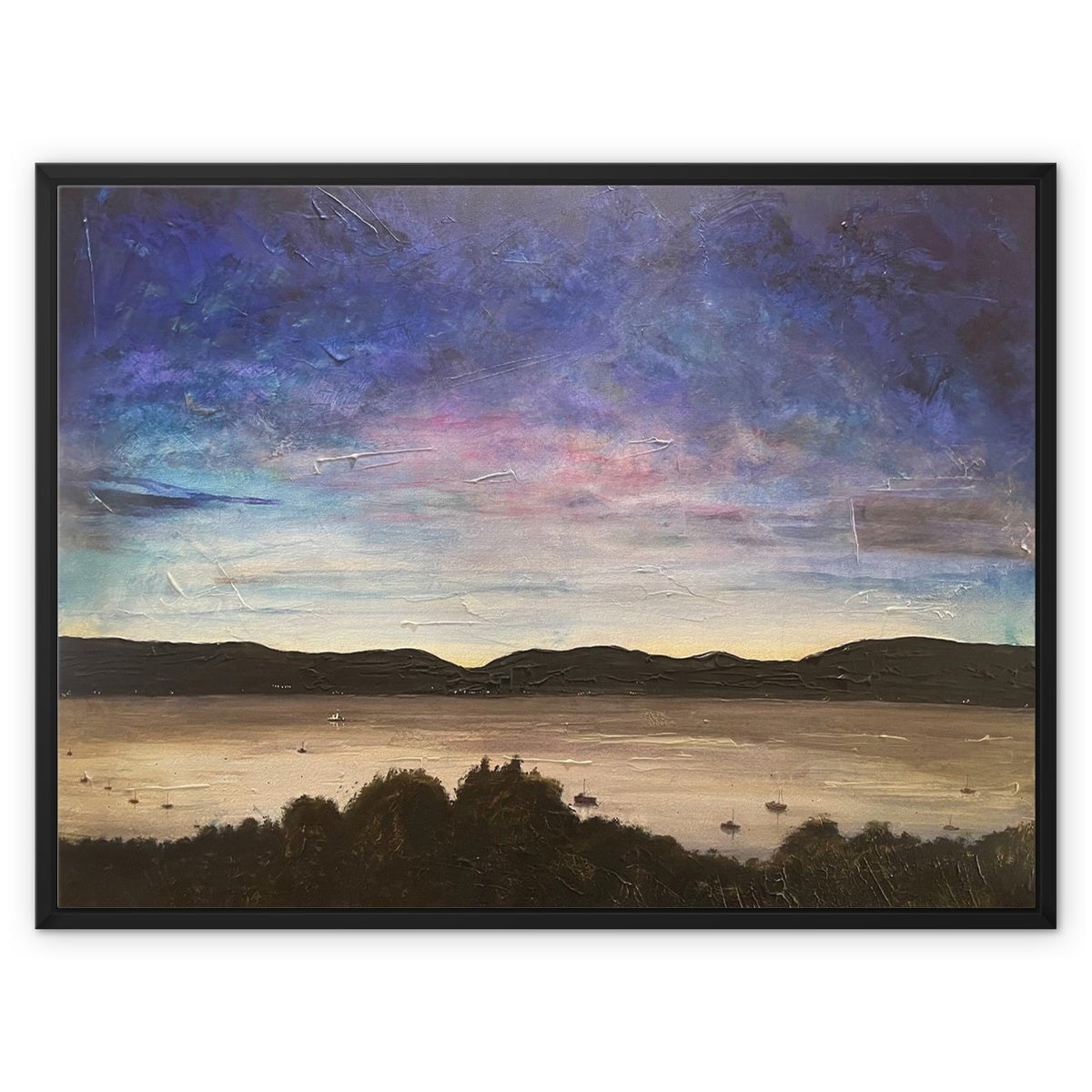 River Clyde Twilight Painting | Framed Canvas Prints From Scotland