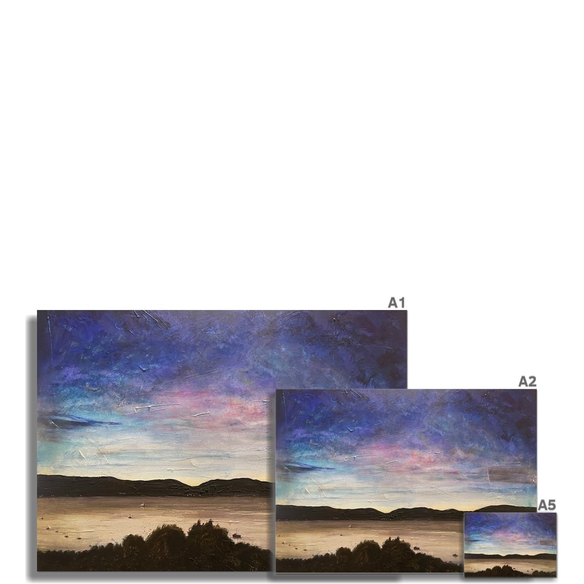 River Clyde Twilight Painting | Signed Art Prints From Scotland | By Scottish Artist Hunter