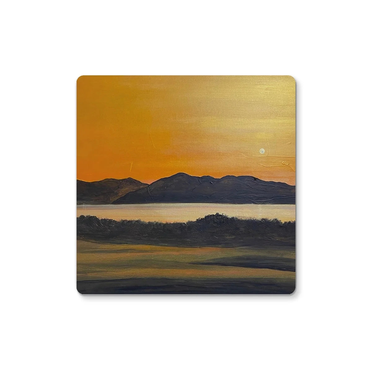 Royal Troon Golf Course 5th Green Coaster - Arran Art Gallery Scotland Worldwide Shipping Scottish Landscape by Artist Hunter Featuring