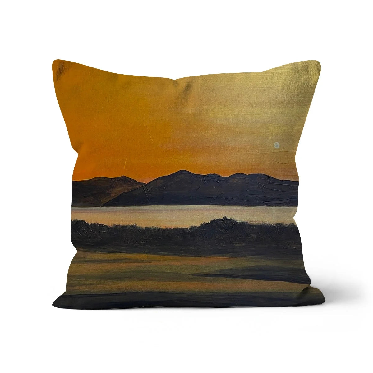 Royal Troon Golf Course 5th Green Cushion - Arran Art Gallery Scotland Worldwide Shipping Scottish Landscape by Artist Hunter Featuring