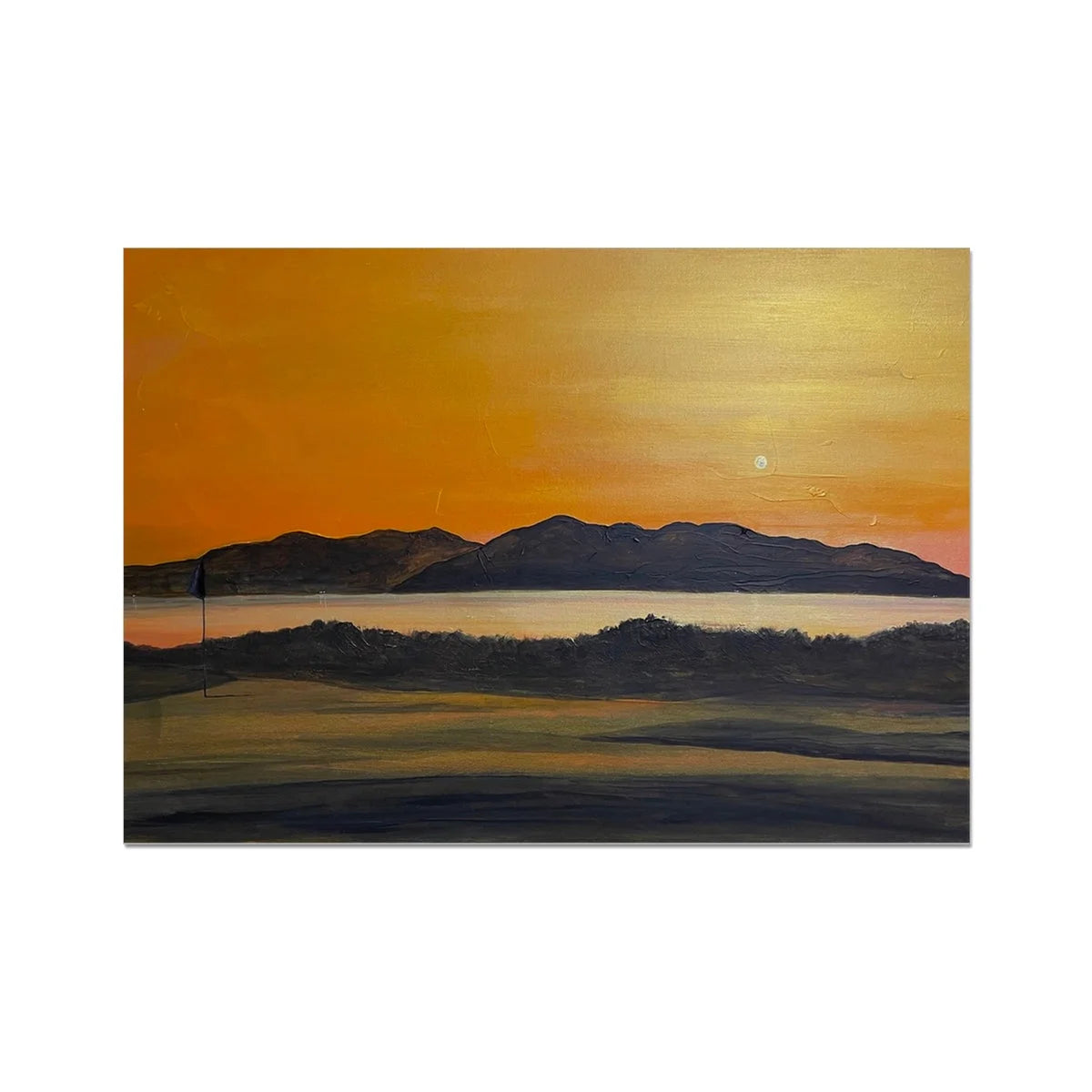Royal Troon Golf Course 5th Green Fine Art Print - Arran Gallery Scotland Worldwide Shipping Scottish Landscape by Artist Hunter Featuring