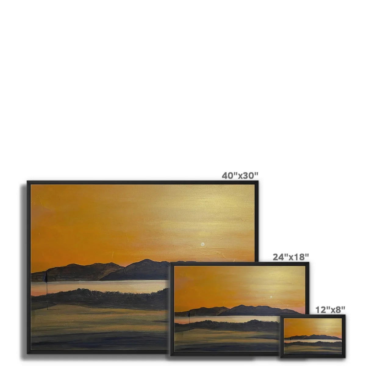 Royal Troon Golf Course 5th Green Framed Canvas - Arran Art Gallery Scotland Worldwide Shipping Scottish Landscape by Artist Hunter