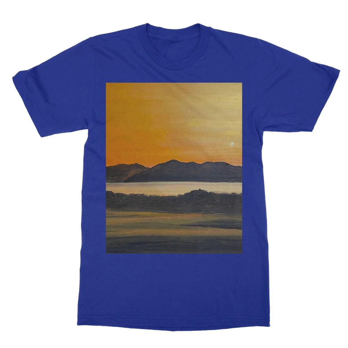 Royal Troon Golf Course 5th Green Softstyle T-shirt - Arran Art Gallery Scotland Worldwide Shipping Scottish Landscape by Artist Hunter