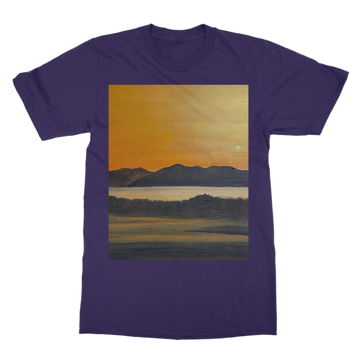 Royal Troon Golf Course 5th Green Softstyle T-shirt - Arran Art Gallery Scotland Worldwide Shipping Scottish Landscape by Artist Hunter