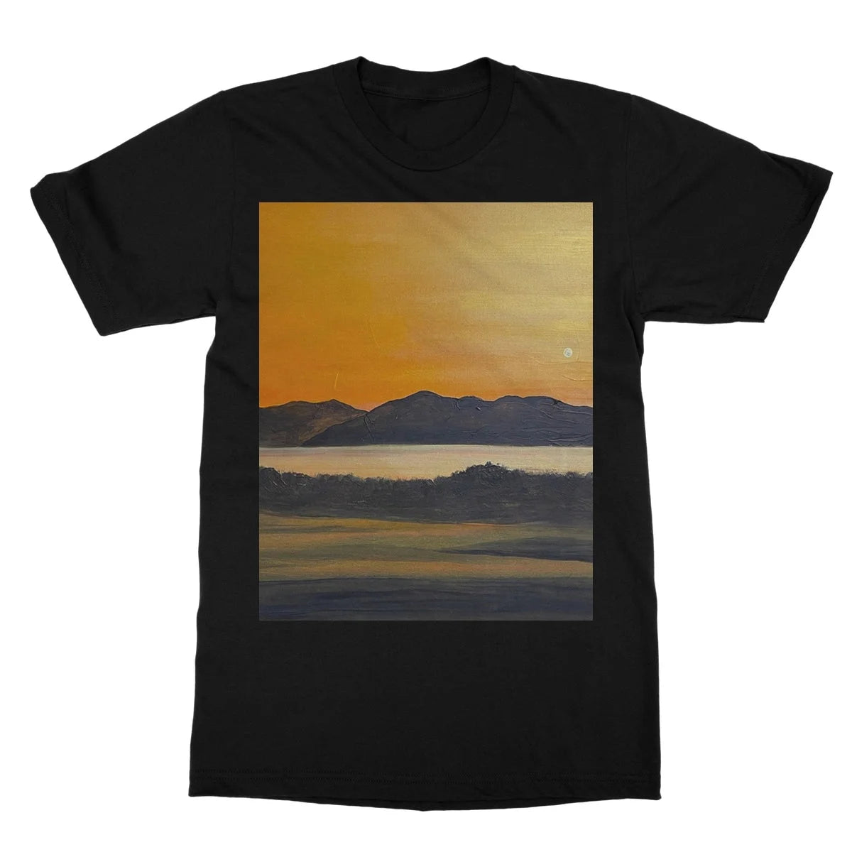Royal Troon Golf Course 5th Green Softstyle T-shirt - Arran Art Gallery Scotland Worldwide Shipping Scottish Landscape by Artist Hunter