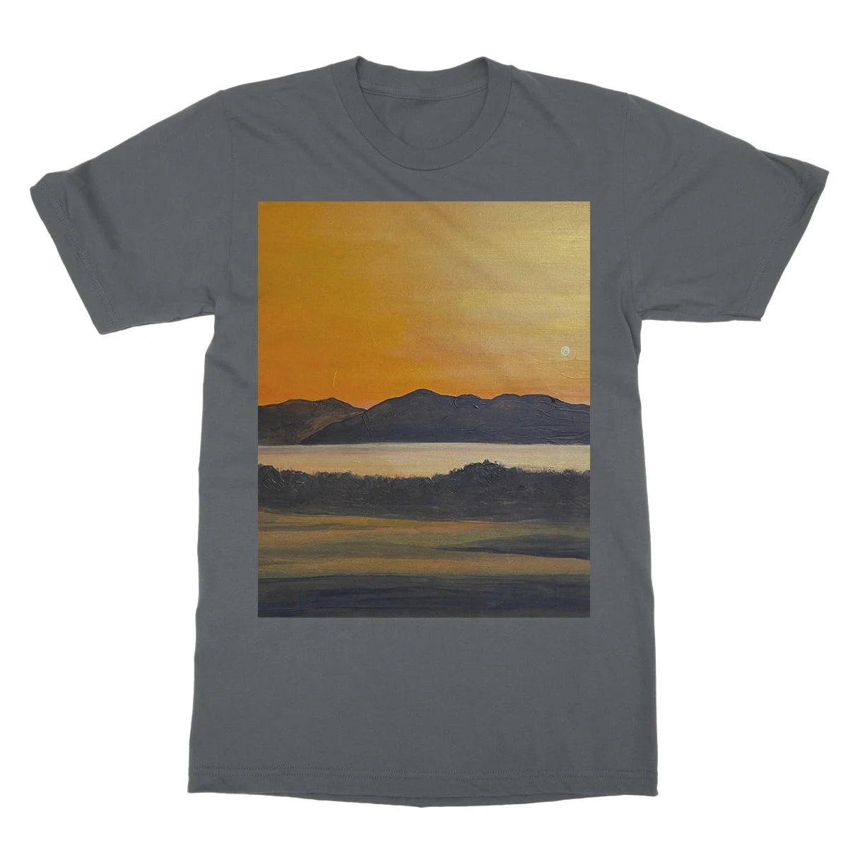Royal Troon Golf Course 5th Green Softstyle T-shirt - Arran Art Gallery Scotland Worldwide Shipping Scottish Landscape by Artist Hunter