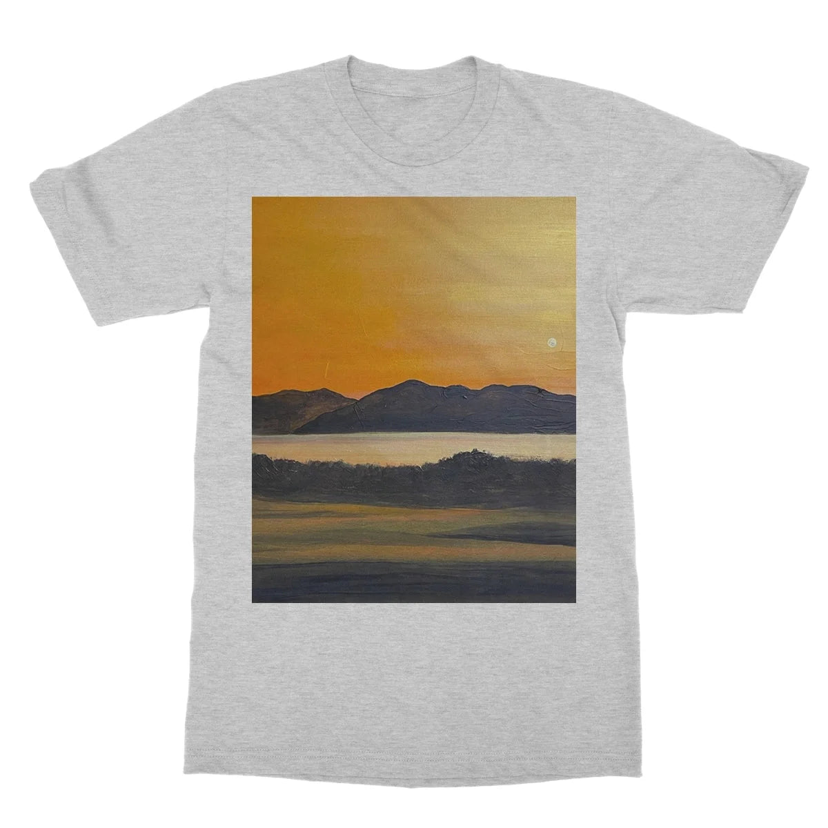 Royal Troon Golf Course 5th Green Softstyle T-shirt - Arran Art Gallery Scotland Worldwide Shipping Scottish Landscape by Artist Hunter