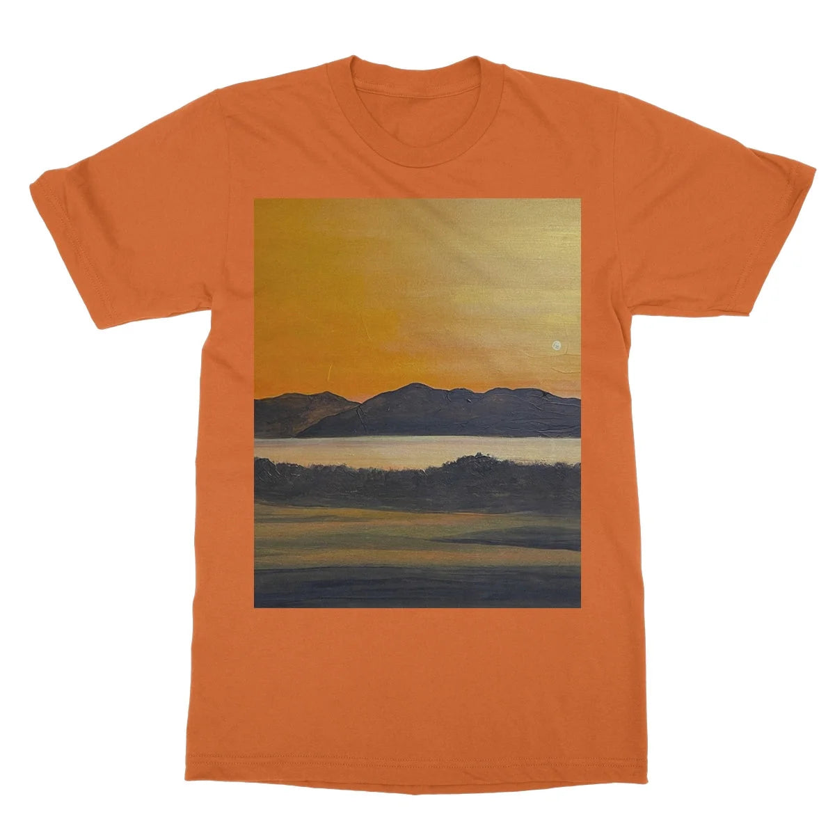 Royal Troon Golf Course 5th Green Softstyle T-shirt - Arran Art Gallery Scotland Worldwide Shipping Scottish Landscape by Artist Hunter