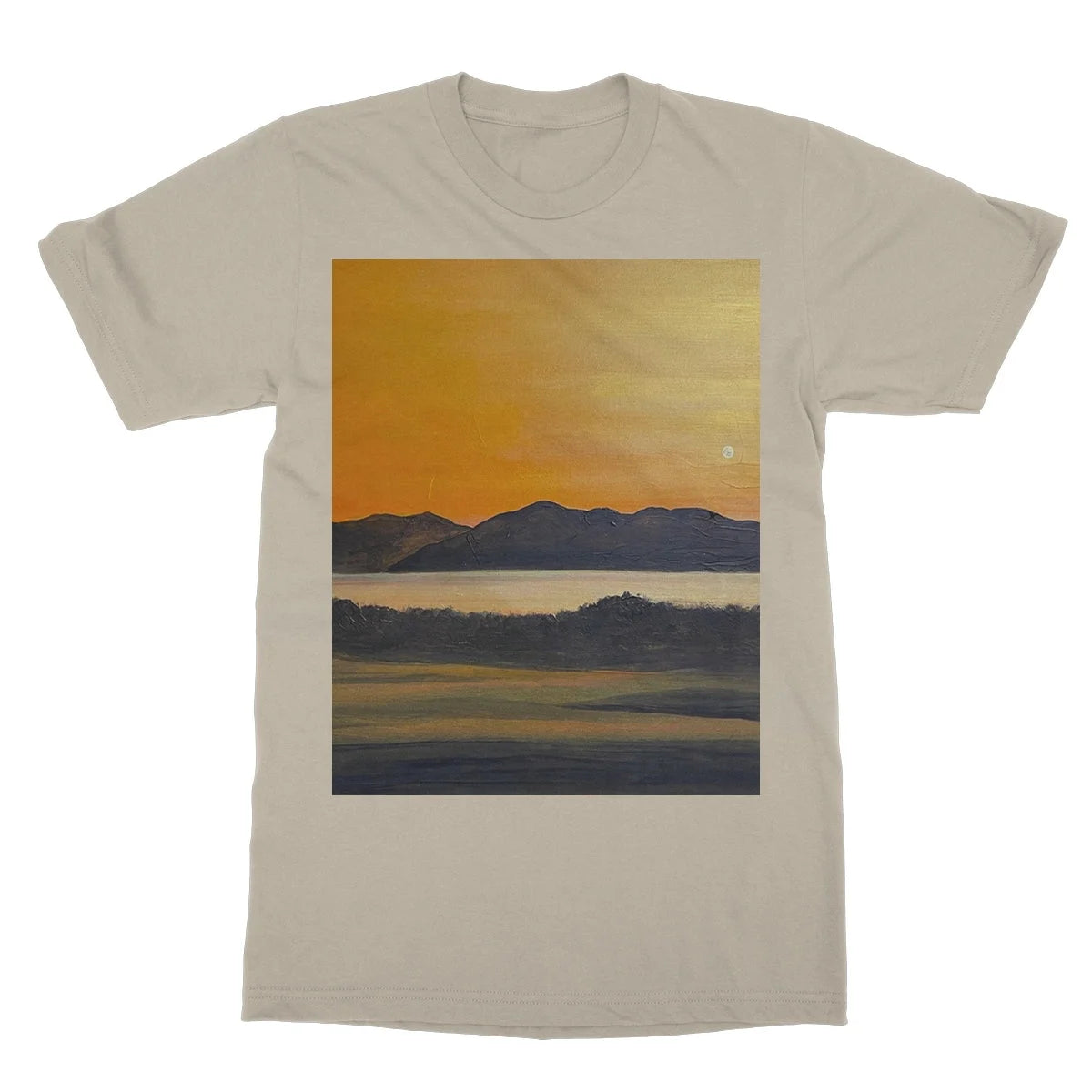 Royal Troon Golf Course 5th Green Softstyle T-shirt - Arran Art Gallery Scotland Worldwide Shipping Scottish Landscape by Artist Hunter