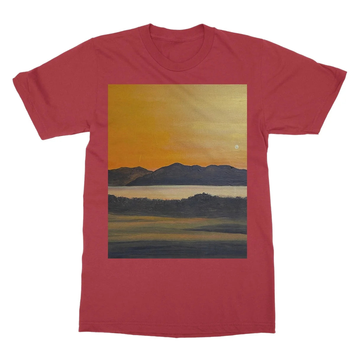 Royal Troon Golf Course 5th Green Softstyle T-shirt - Arran Art Gallery Scotland Worldwide Shipping Scottish Landscape by Artist Hunter