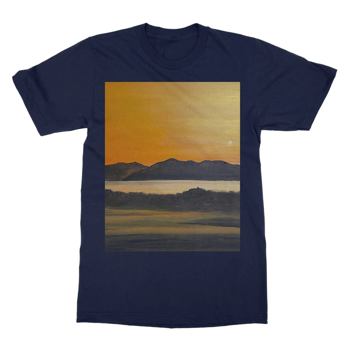 Royal Troon Golf Course 5th Green Softstyle T-shirt - Arran Art Gallery Scotland Worldwide Shipping Scottish Landscape by Artist Hunter