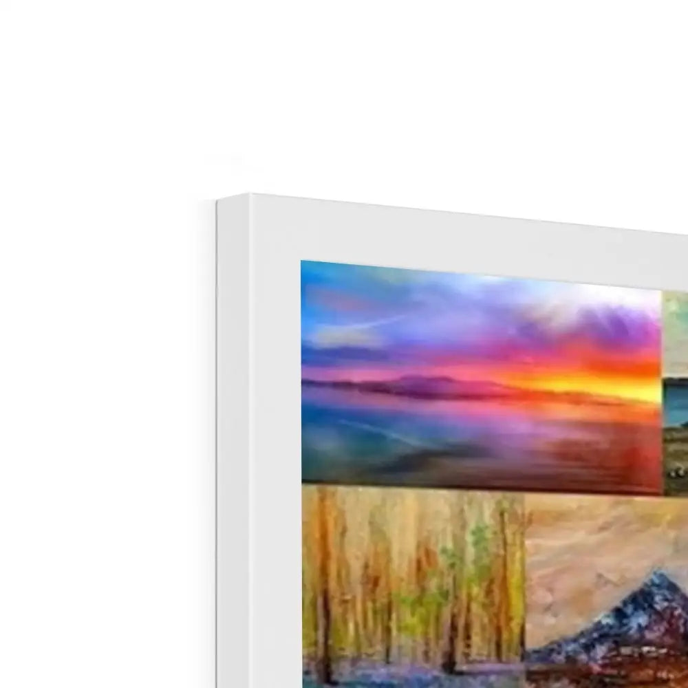 Landscape Paintings Collage in Satin Finish Framed Prints on High-quality Wood