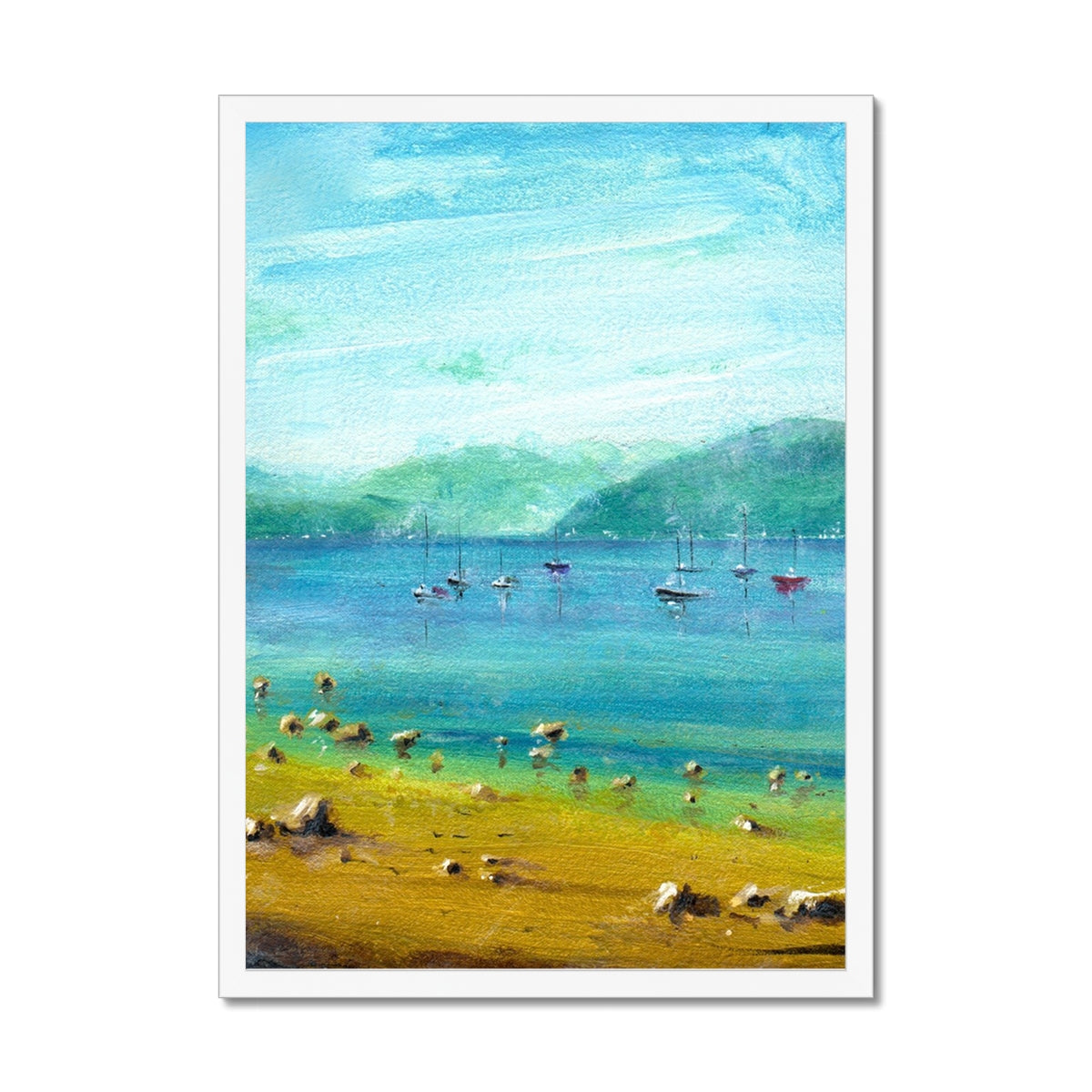 Scottish Paintings - ' A Clyde Summer Day ' Framed Print