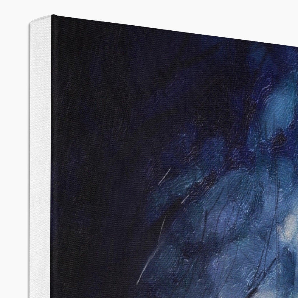 Scottish Paintings - ' A Moonlit Highland Wood ' Canvas
