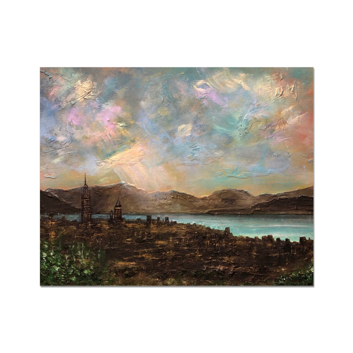 Scottish Paintings - ' Angels Fingers Over Greenock ' Artist Proof Collector Print