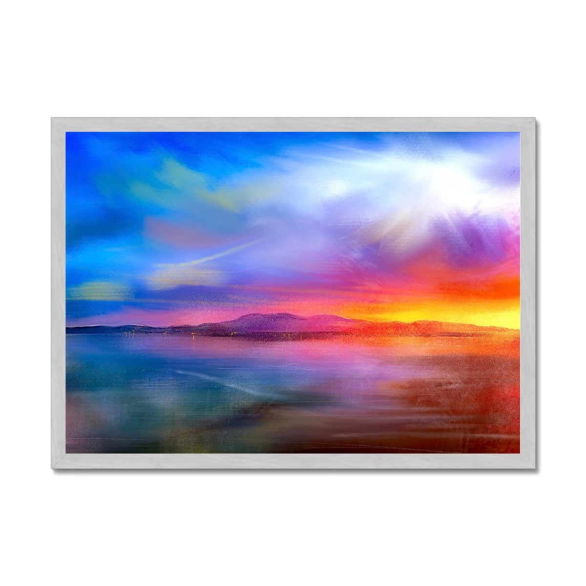 Scottish Paintings - ' Arran Sunset ' Antique Framed Print