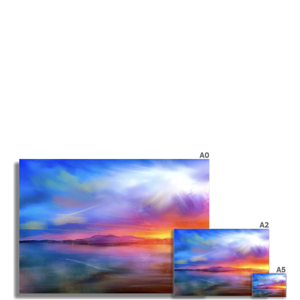 Scottish Paintings - ' Arran Sunset ' Fine Art Print