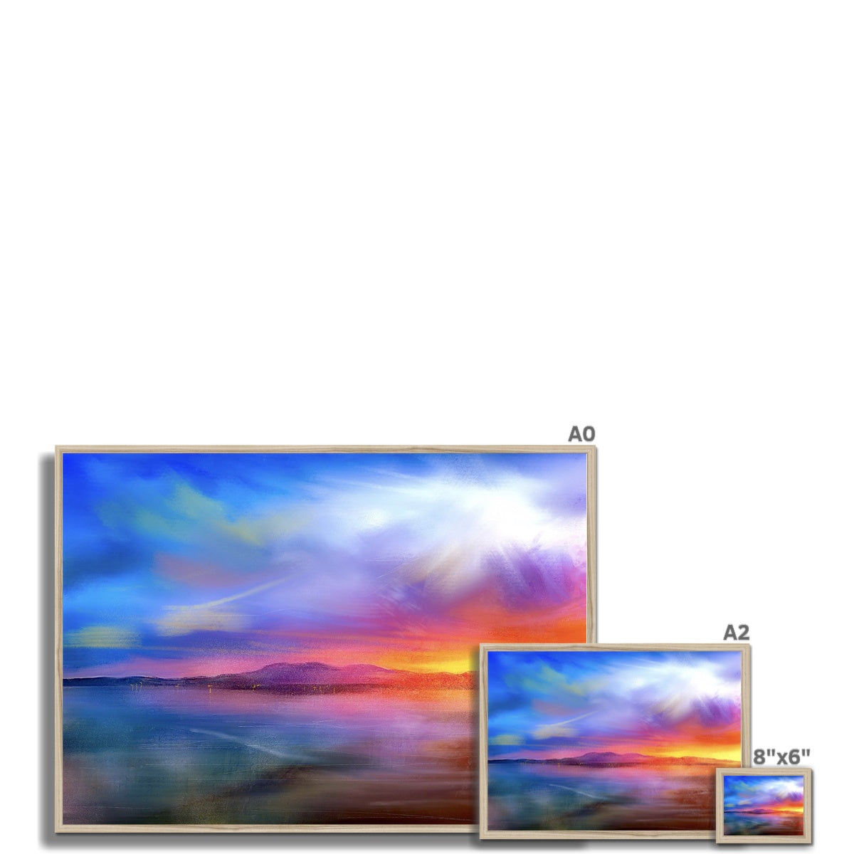 Scottish Paintings - ' Arran Sunset ' Framed Print