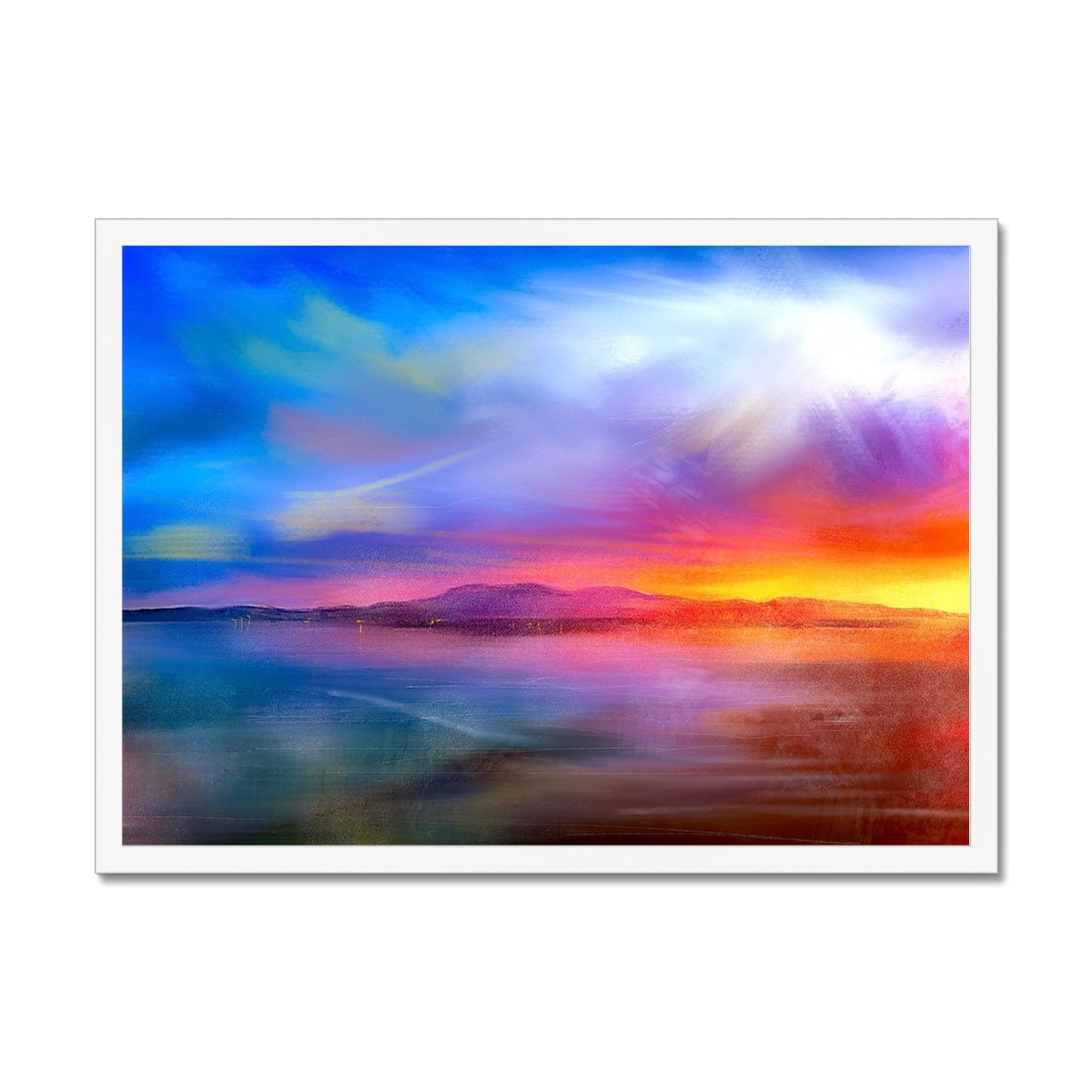 Scottish Paintings - ' Arran Sunset ' Framed Print