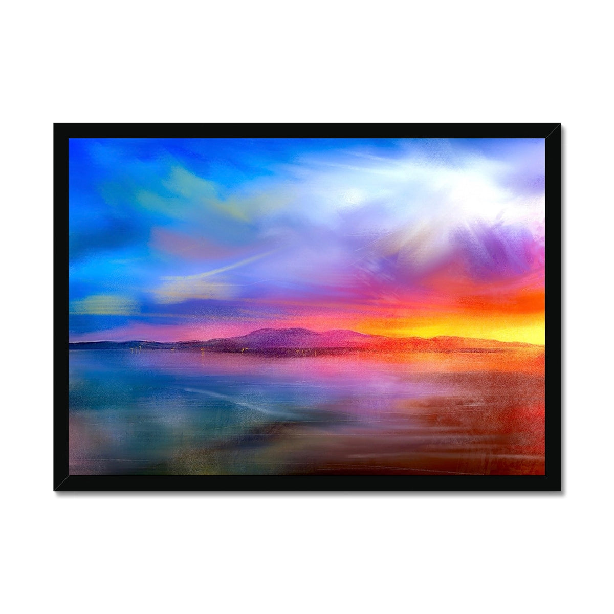 Scottish Paintings - ' Arran Sunset ' Framed Print