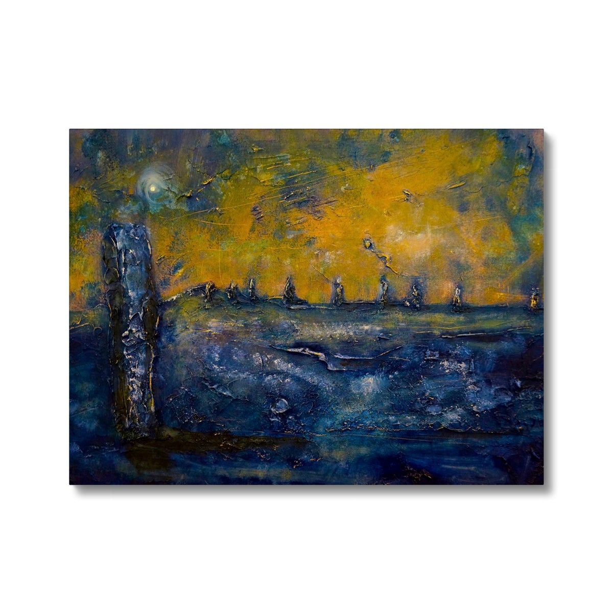 Scottish Paintings - ' Brodgar Moonlight Orkney ' Canvas