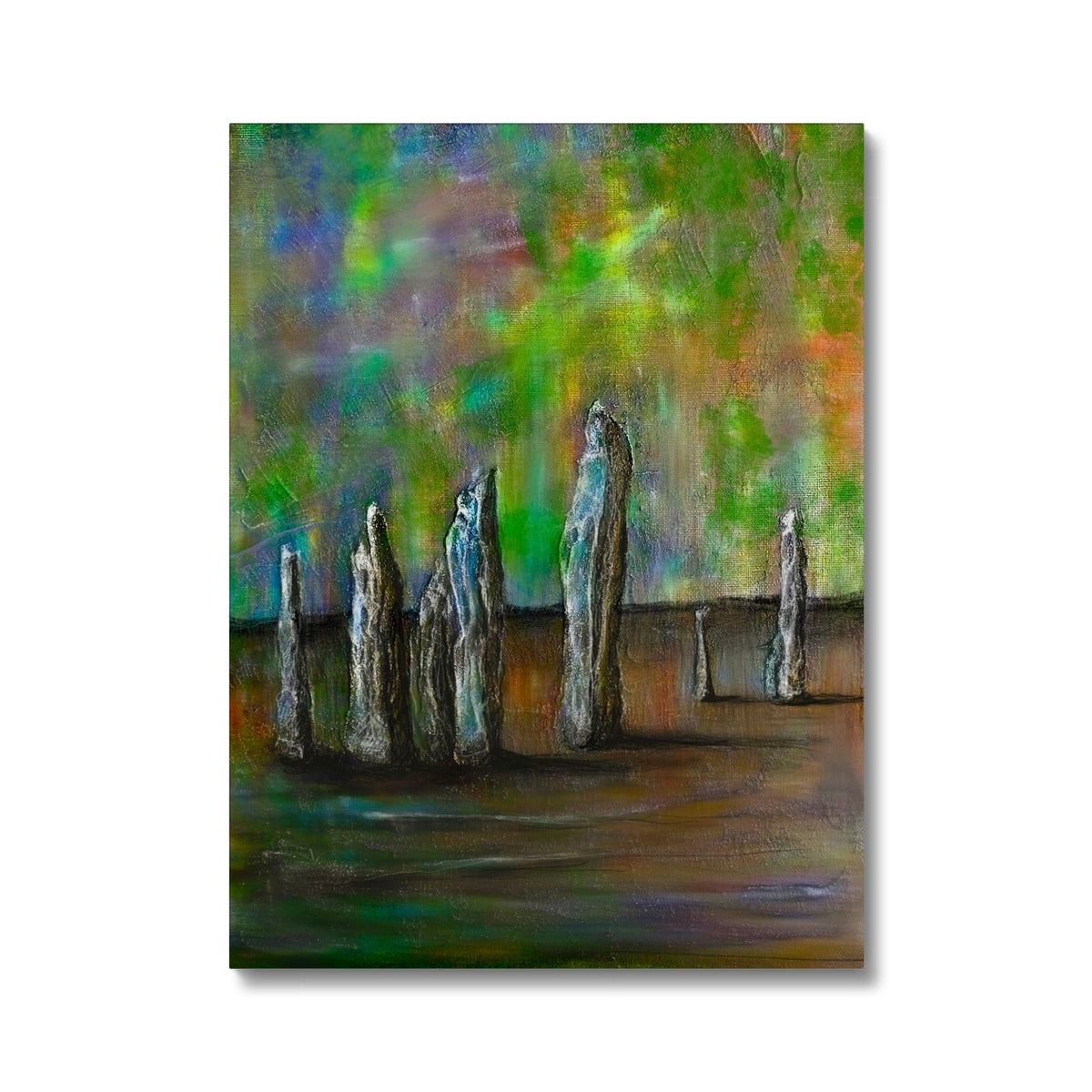 Scottish Paintings - ' Callanish Northern Lights ' Canvas