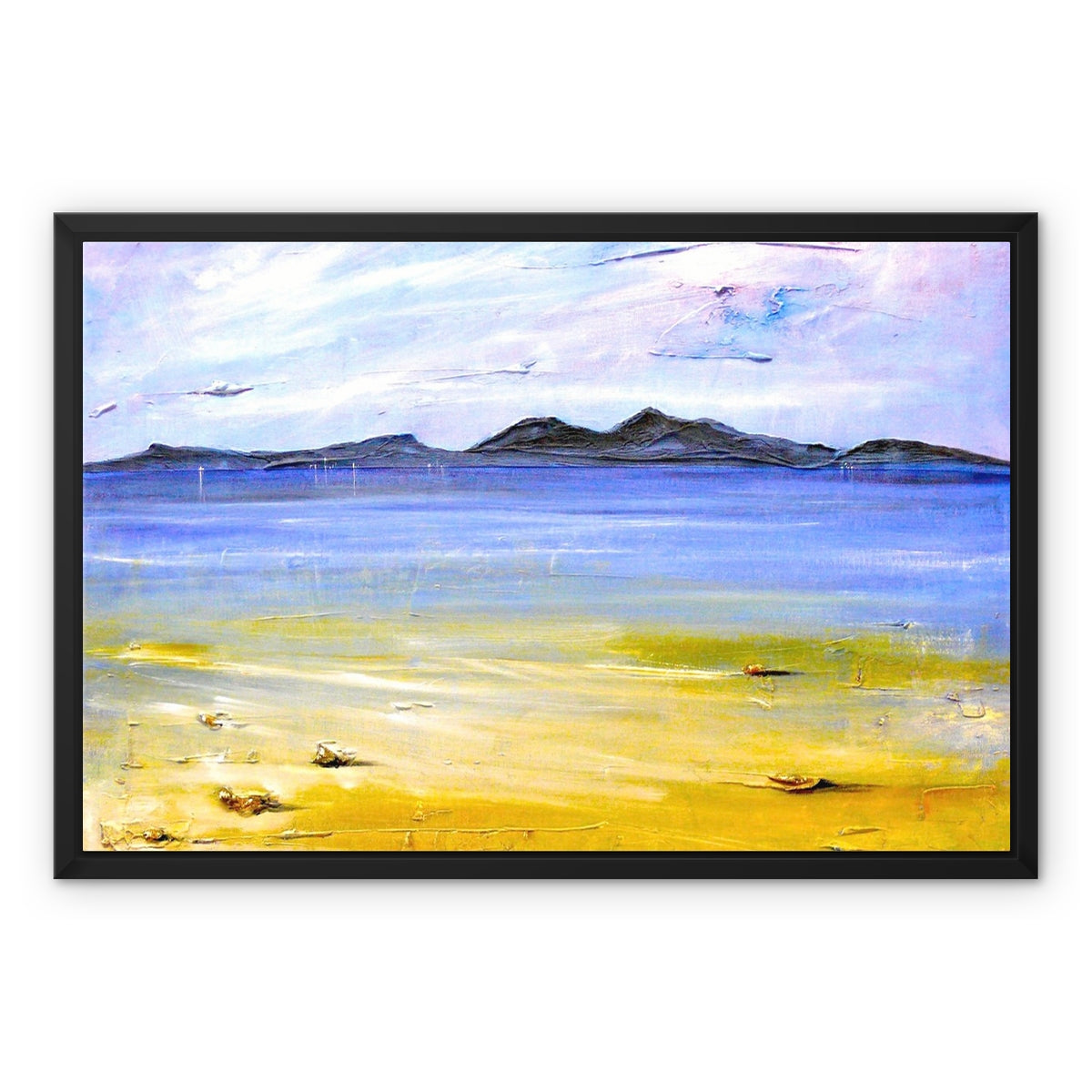 Scottish Paintings - ' Camusdarach Beach Arisaig ' Framed Canvas
