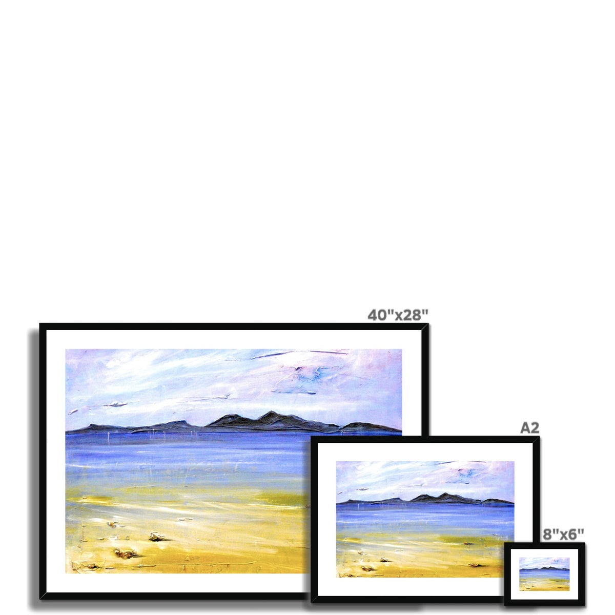 Scottish Paintings - ' Camusdarach Beach Arisaig ' Framed & Mounted Print