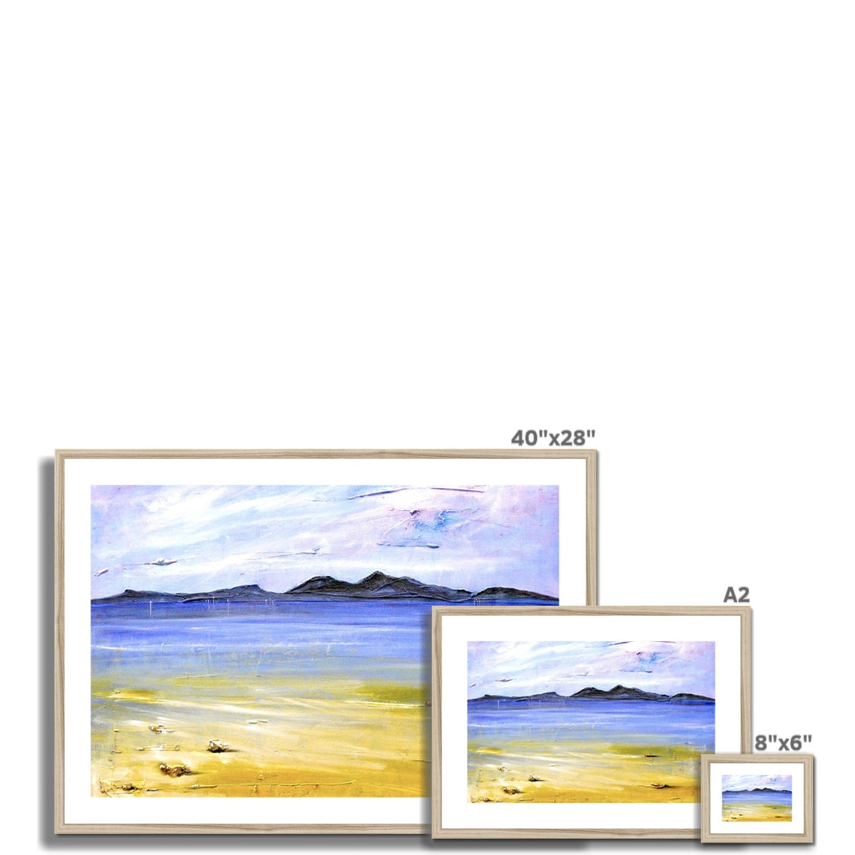 Scottish Paintings - ' Camusdarach Beach Arisaig ' Framed & Mounted Print