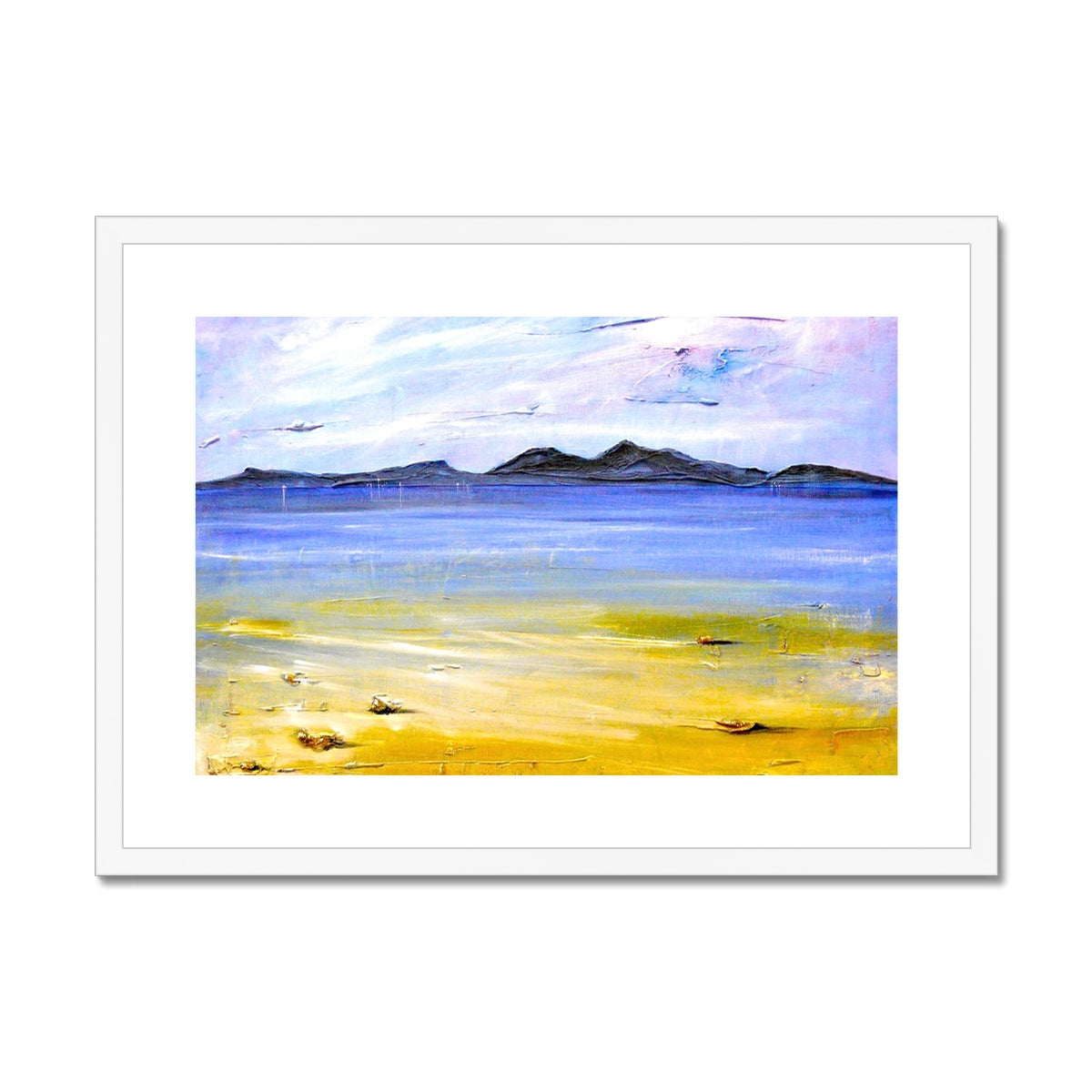 Scottish Paintings - ' Camusdarach Beach Arisaig ' Framed & Mounted Print