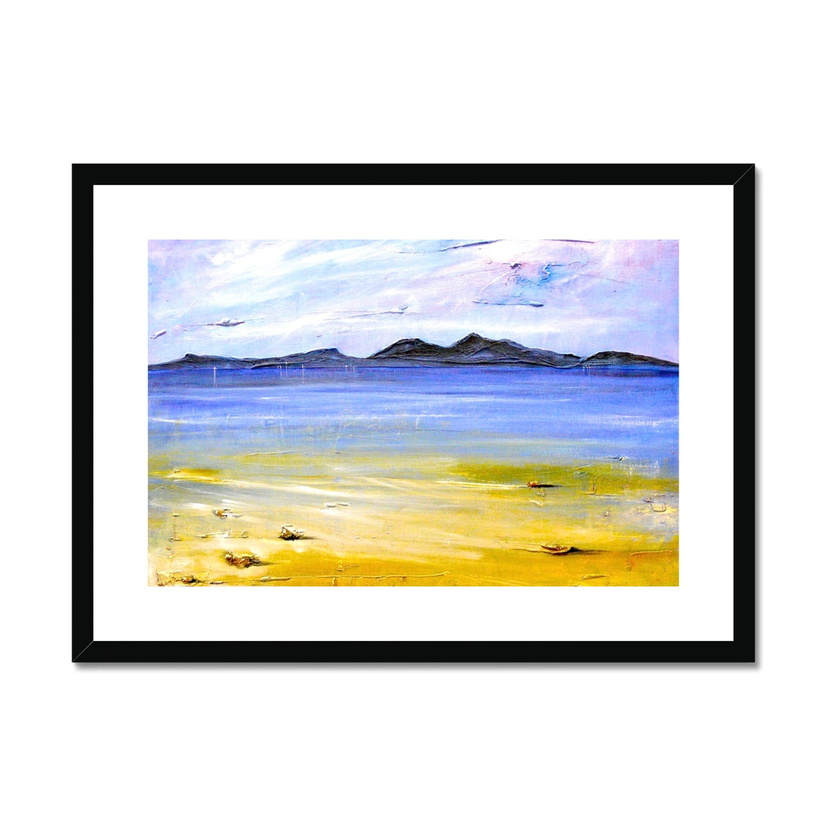 Scottish Paintings - ' Camusdarach Beach Arisaig ' Framed & Mounted Print
