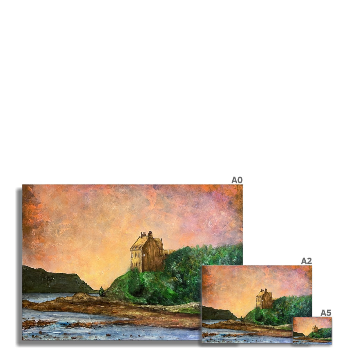 Scottish Paintings - ' Duntrune Castle ' Fine Art Print