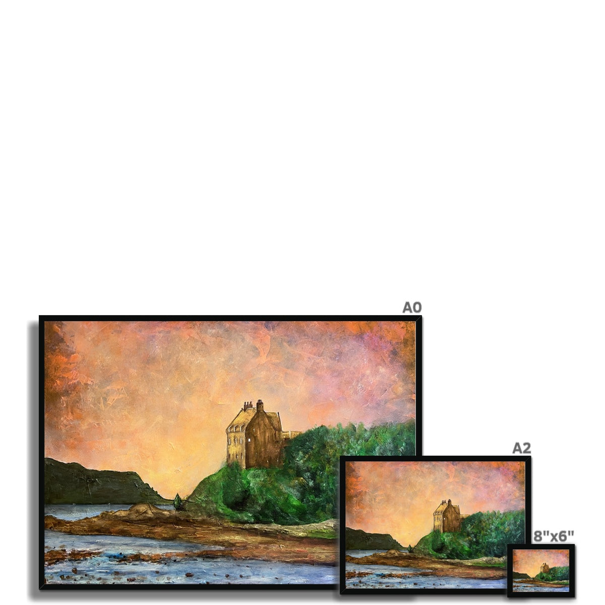 Scottish Paintings - ' Duntrune Castle ' Framed Print