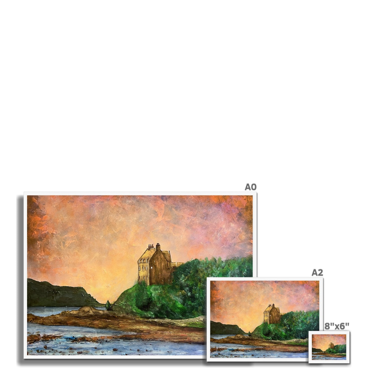 Scottish Paintings - ' Duntrune Castle ' Framed Print