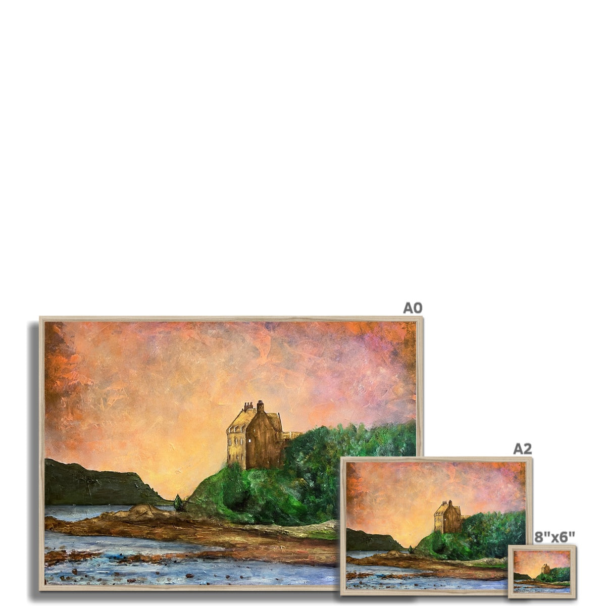Scottish Paintings - ' Duntrune Castle ' Framed Print