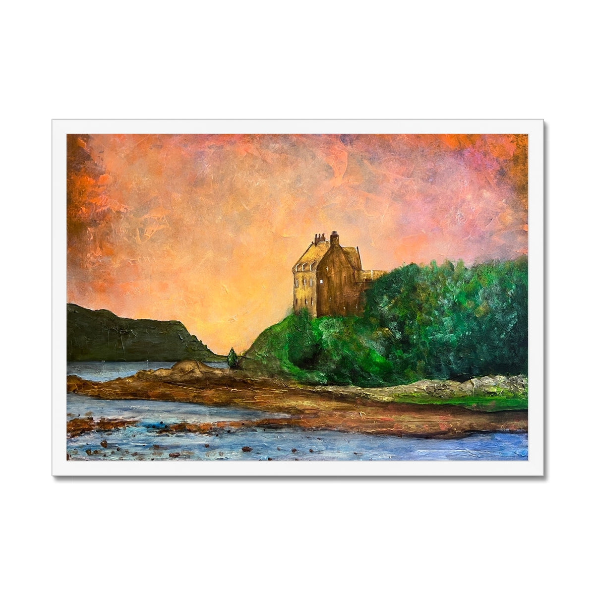 Scottish Paintings - ' Duntrune Castle ' Framed Print