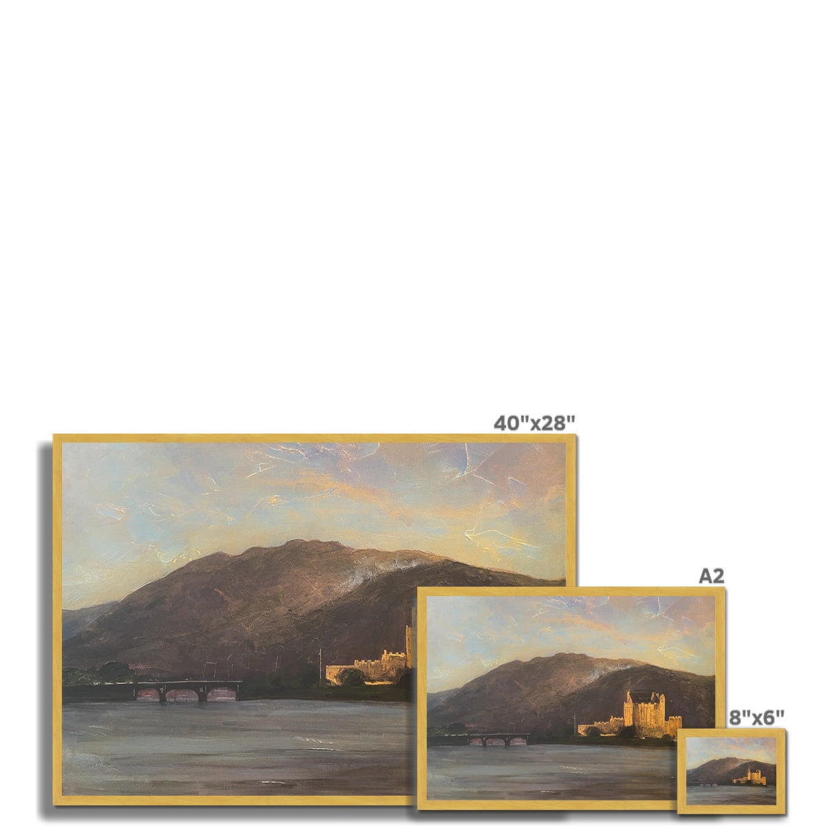 Scottish Paintings - ' Eilean Donan Castle ' Antique Framed Print