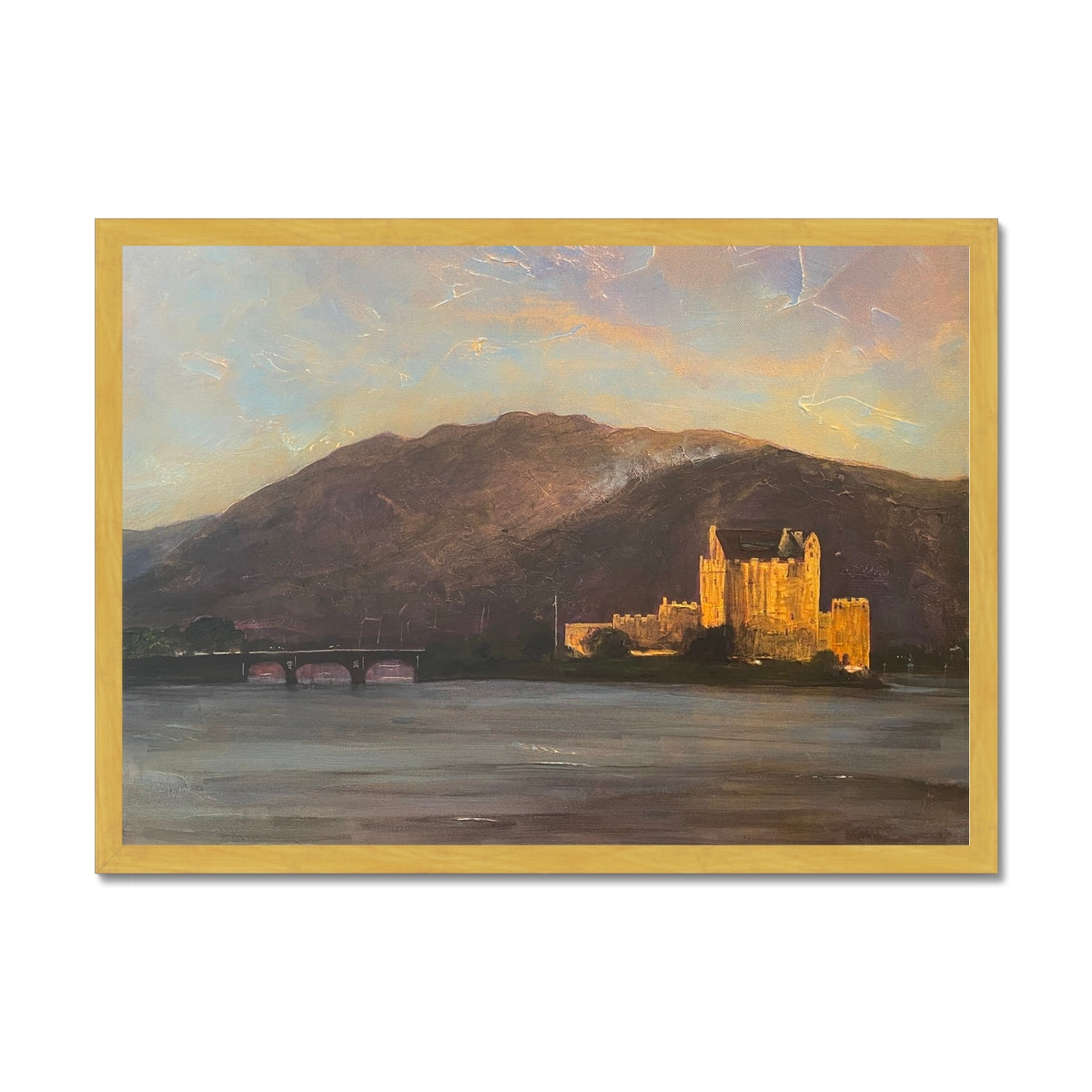Scottish Paintings - ' Eilean Donan Castle ' Antique Framed Print