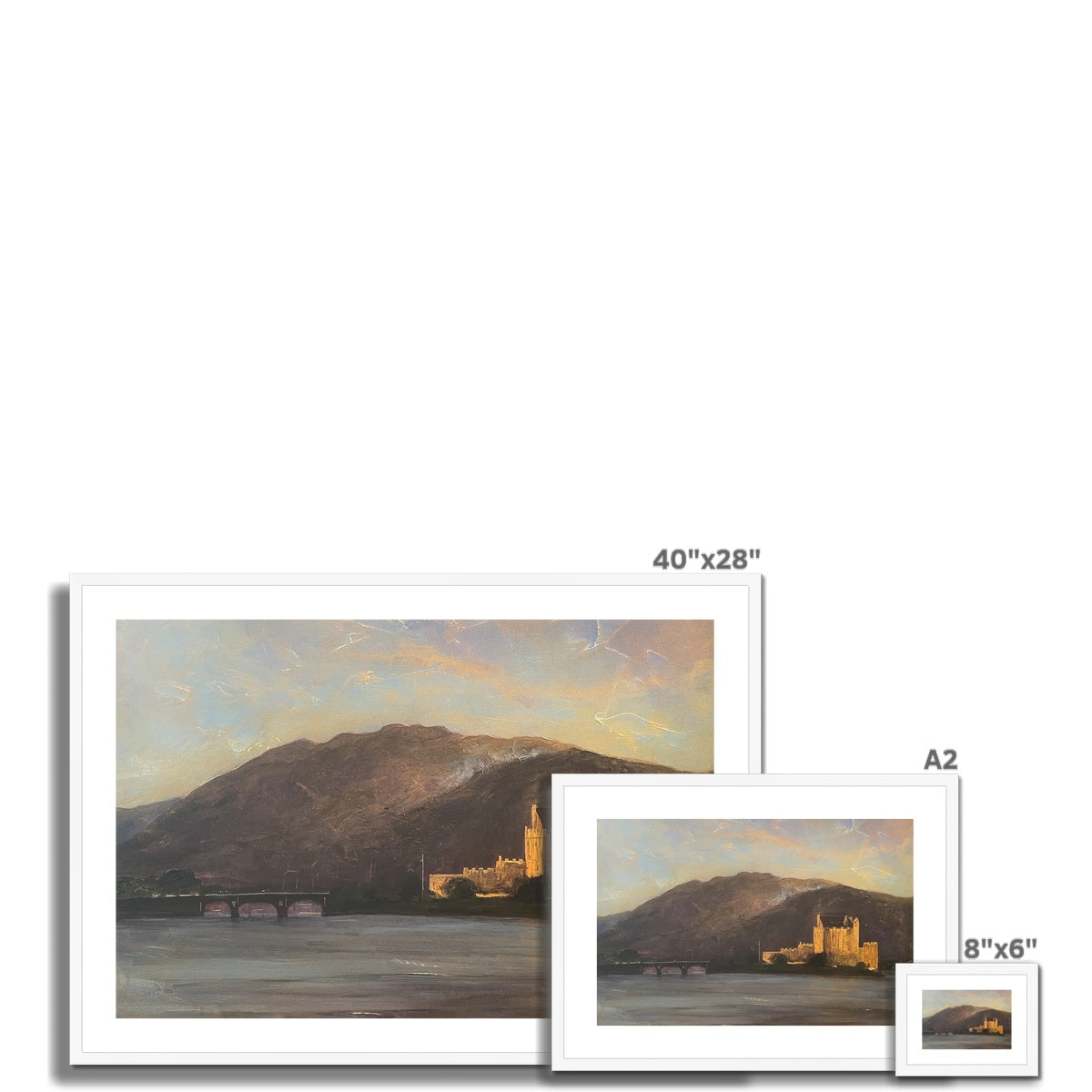 Scottish Paintings - ' Eilean Donan Castle ' Framed & Mounted Print