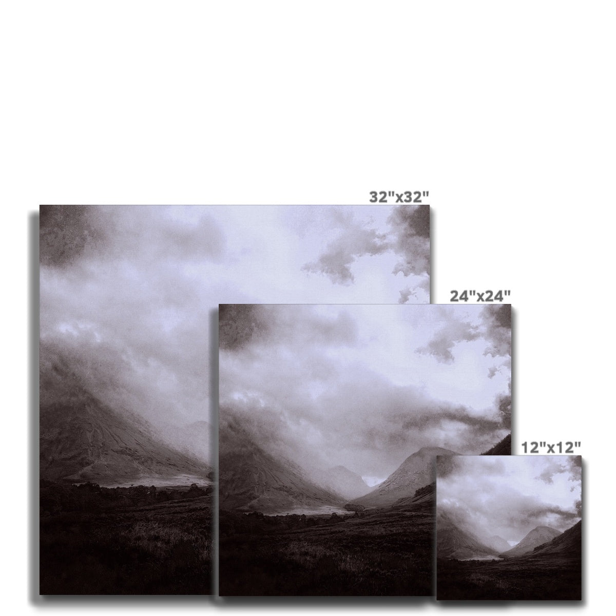 Scottish Paintings - ' Glencoe Mist ' Canvas
