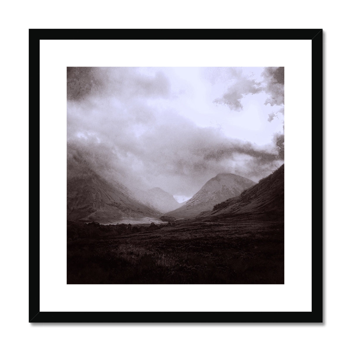 Scottish Paintings - ' Glencoe Mist ' Framed & Mounted Print