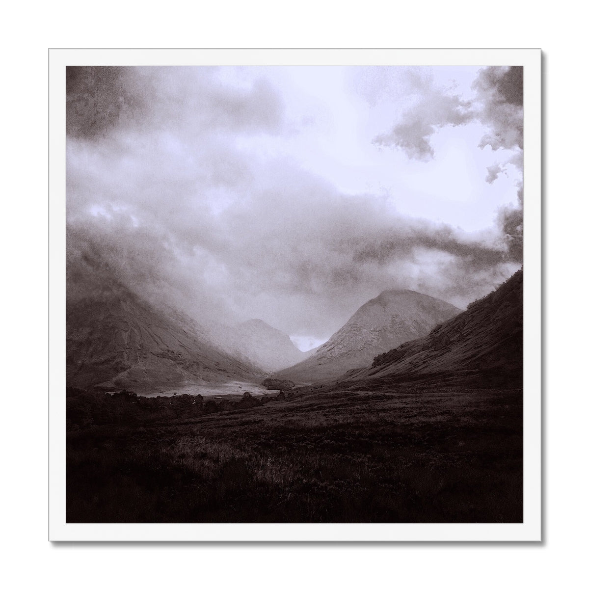 Scottish Paintings - ' Glencoe Mist ' Framed Print