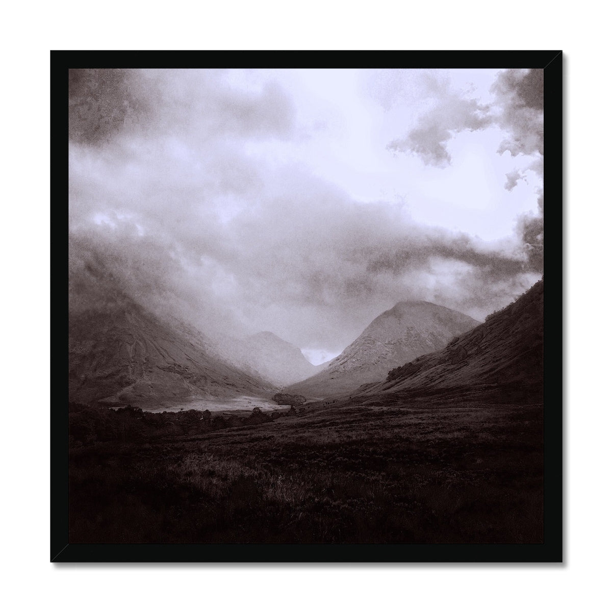 Scottish Paintings - ' Glencoe Mist ' Framed Print