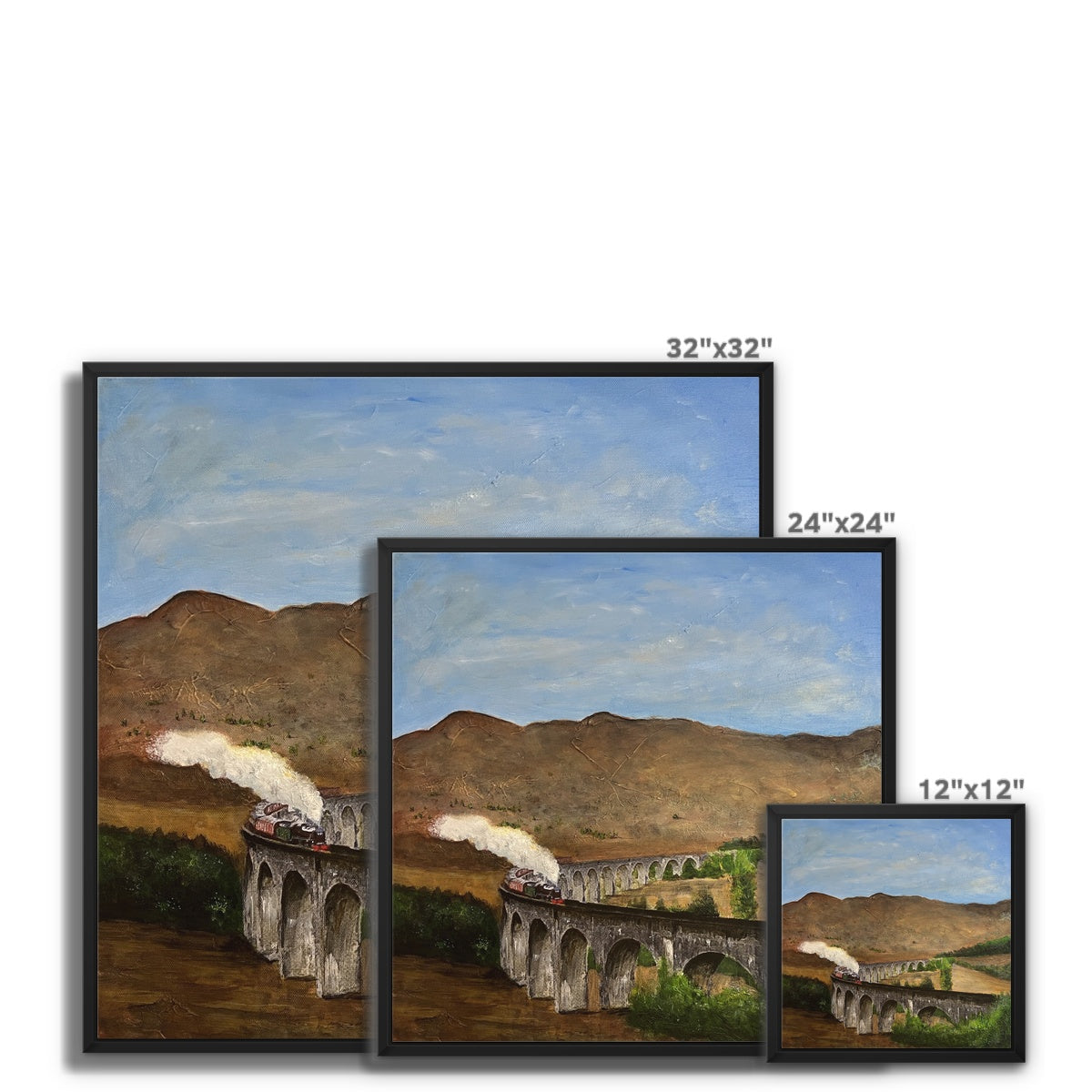 Scottish Paintings - ' Glenfinnan Viaduct ' Framed Canvas