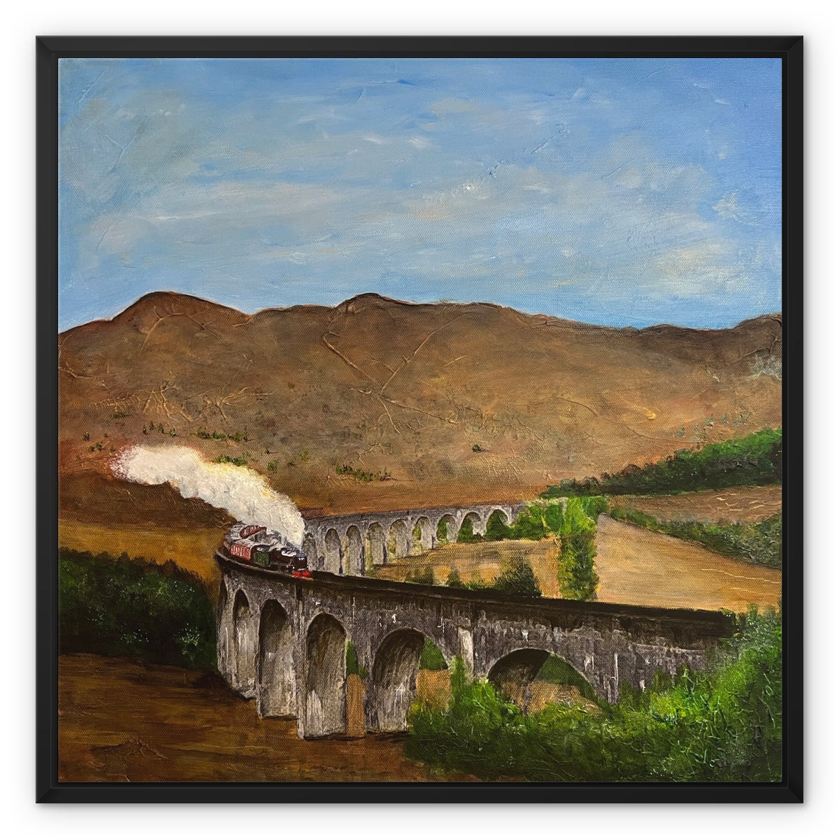 Scottish Paintings - ' Glenfinnan Viaduct ' Framed Canvas