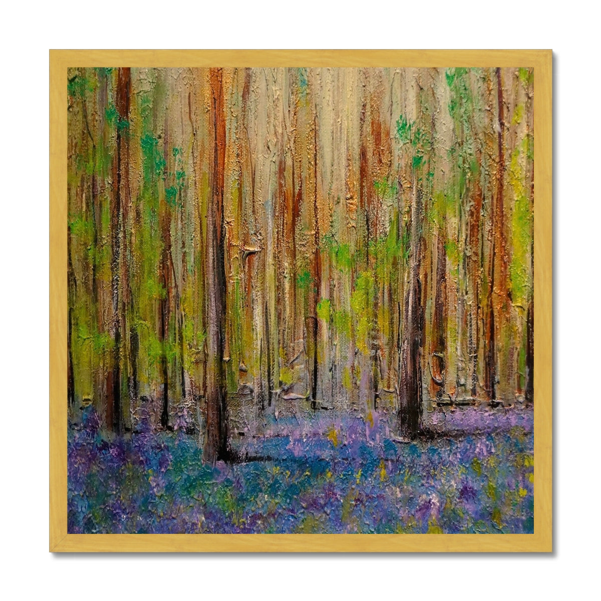 Scottish Paintings - ' Highland Bluebells ' Antique Framed Print