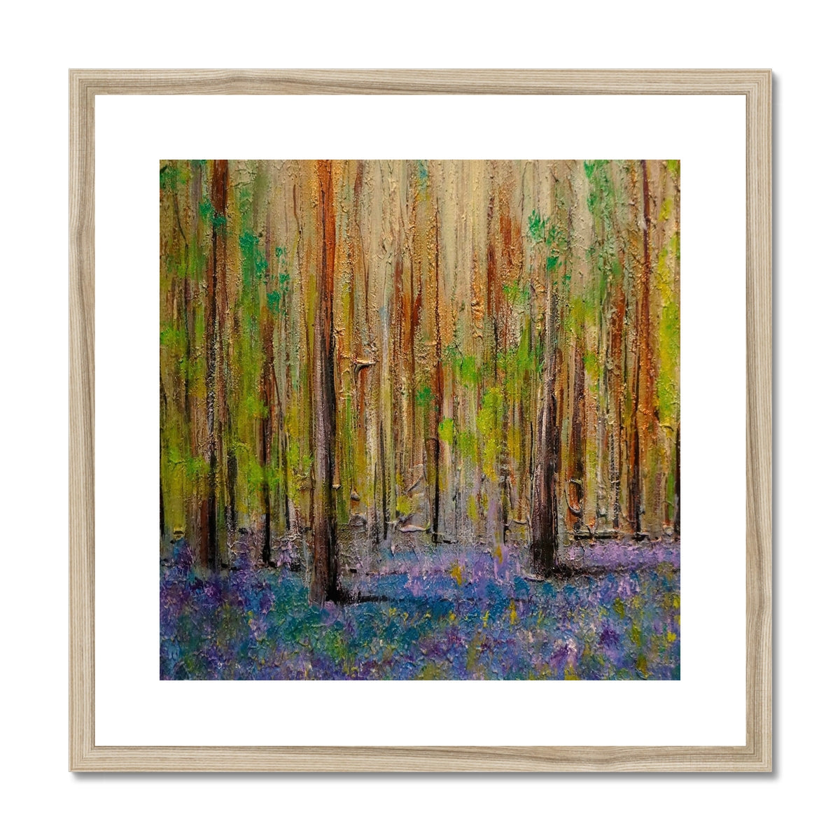 Scottish Paintings - ' Highland Bluebells ' Framed & Mounted Print